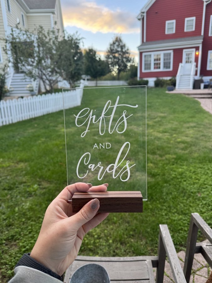 Gifts & Cards Table Signage